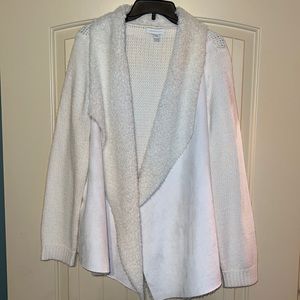 Charter club faux fur cardigan